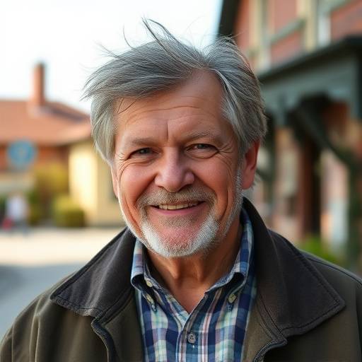 Portrait de Pierre Richard, dans le rôle du maire du village.